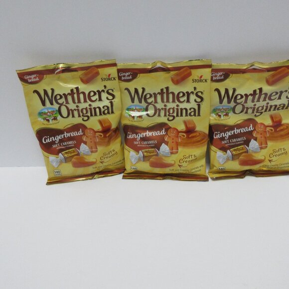 2.22oz/10ct WERTHER'S Original GINGERBREAD Soft Caramels LMTD EDIT Holiday Candy - Picture 1 of 5